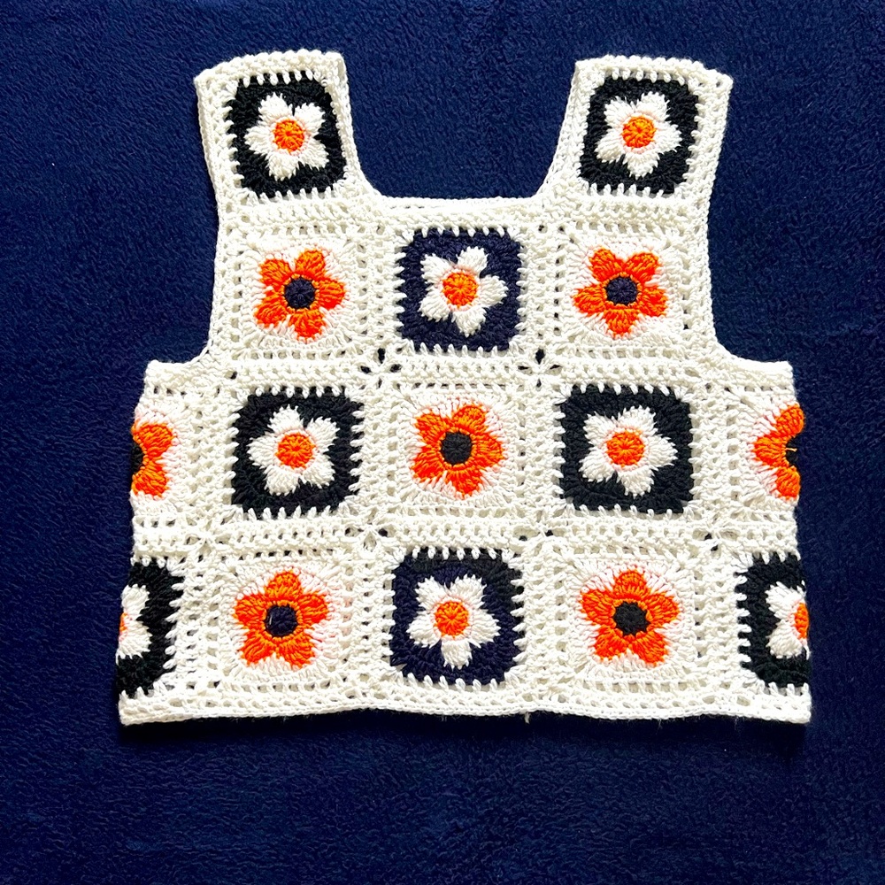 Crochet granny squares top
